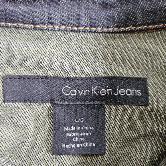 Calvin Klein Jeans Women Denim Jacket Size: L - Picture 7 of 8
